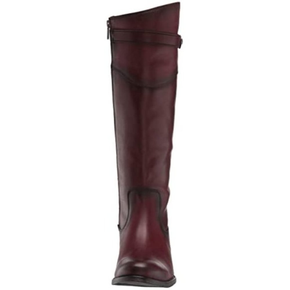 Frye Molly Button Brown Leather Tall Knee High Equestrian Zip Up Vintage Boots - Picture 3 of 14